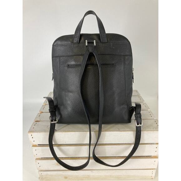MICHAEL KORS, MEDIUM SIZE BLACK PEBBLED LEATHER BACKPACK (ASIS) main image 11
